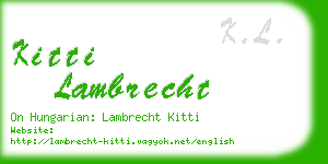 kitti lambrecht business card